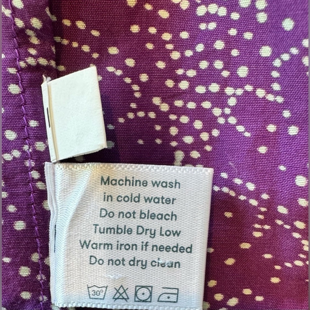 Roller Rabbit Silk Blend Blouse Purple Peasant Womens Small - Picture 9 of 9